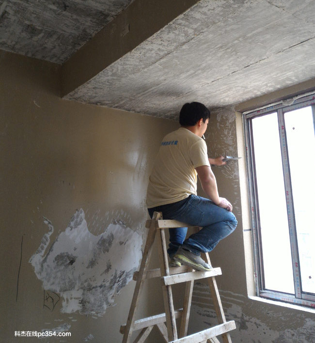 鏟墻施工現場圖片