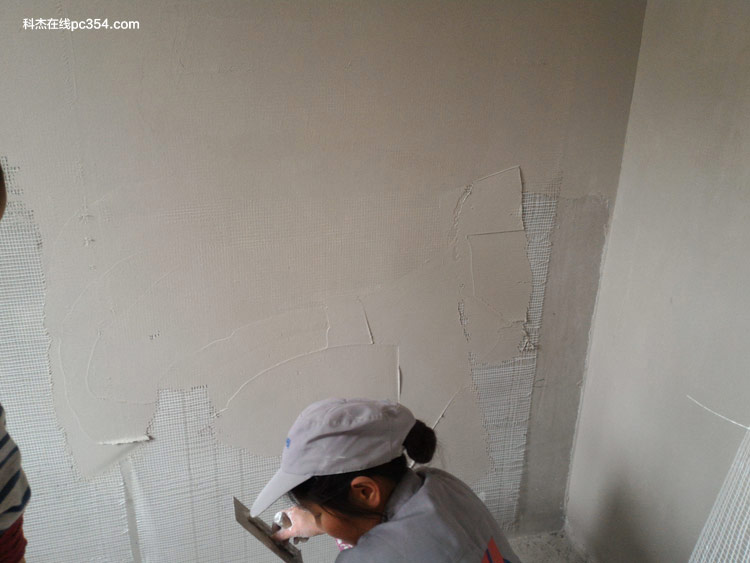 粉刷石膏全面掛網