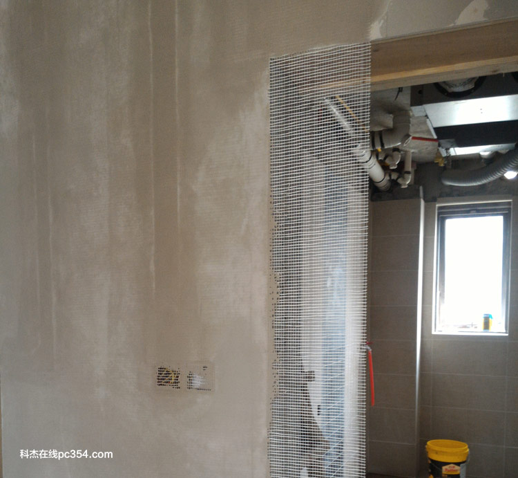 粉刷石膏全面掛網