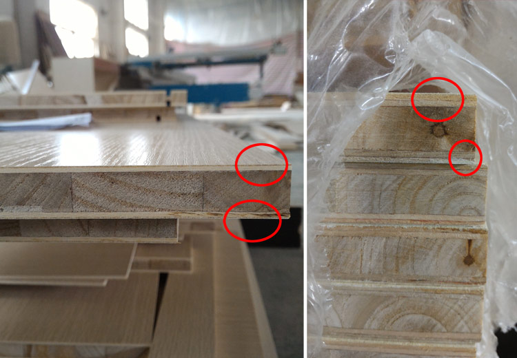 水性科天18mm免漆木工板雙層飾面板結構對比圖